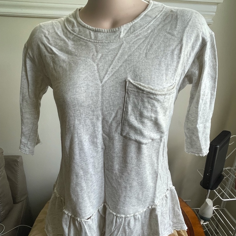 We the Free~Free people Grey pull over hoodie sweater dress